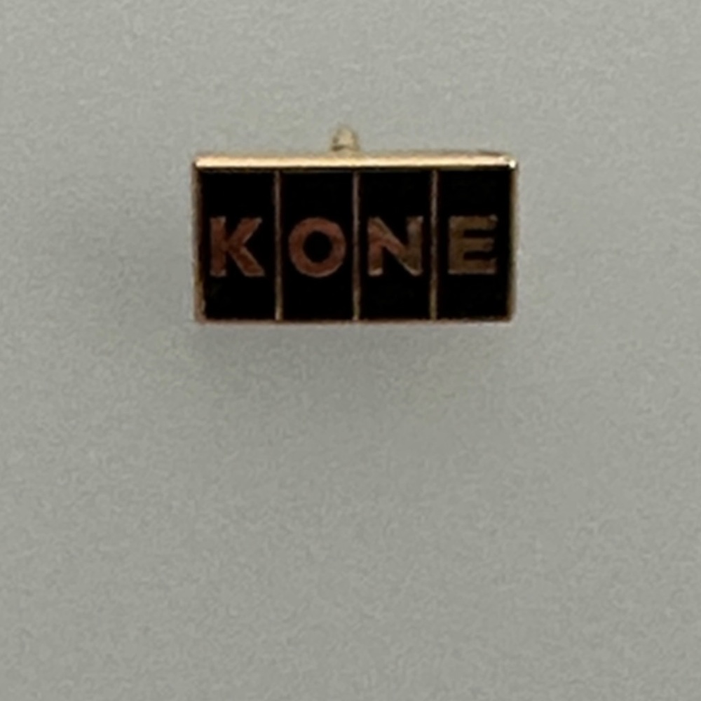10k Gold KONE Black and Gold Pin - Picture 6 of 7